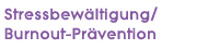 Stressbewältigung/Burnout-Prävention